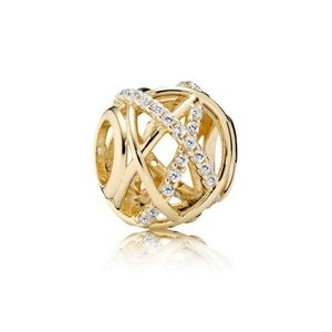 Authentic PANDORA 14K Gold Galaxy Charm